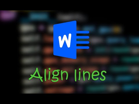 How to align text in Word