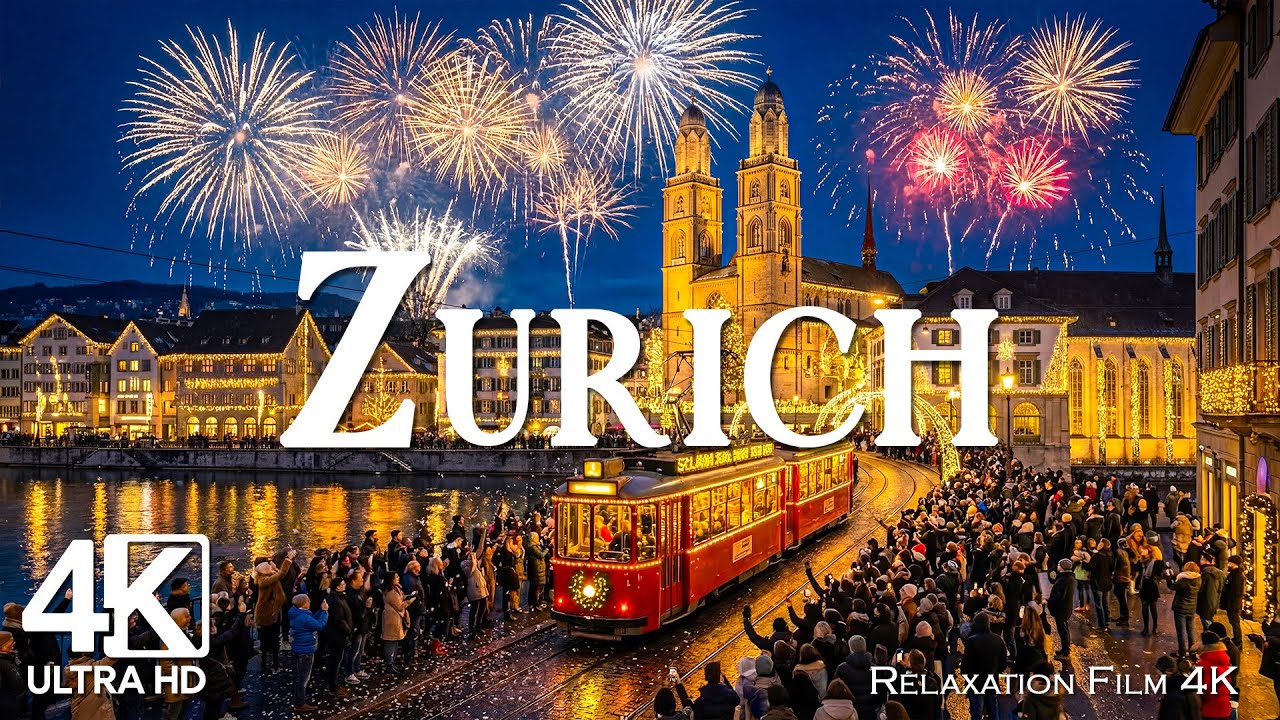 ❄️ Zurich 4K | Winter Celebration – Snowy Streets, City Lights & Holiday Winter Magic