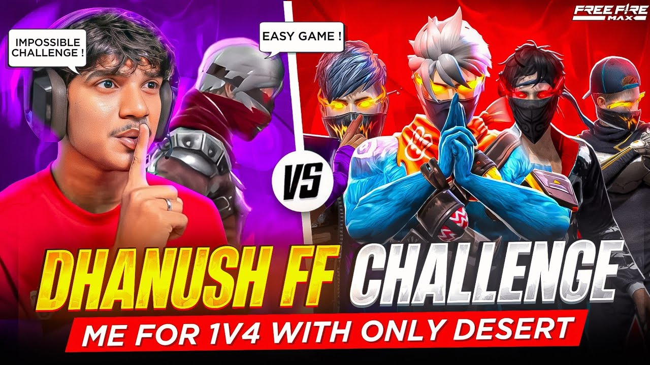 Dhanush FF бросил мне вызов 🔥 || Только 1 против 4 в пустыне Эгеле 🤯 || В прямом эфире ‼️‎@Dhanus...