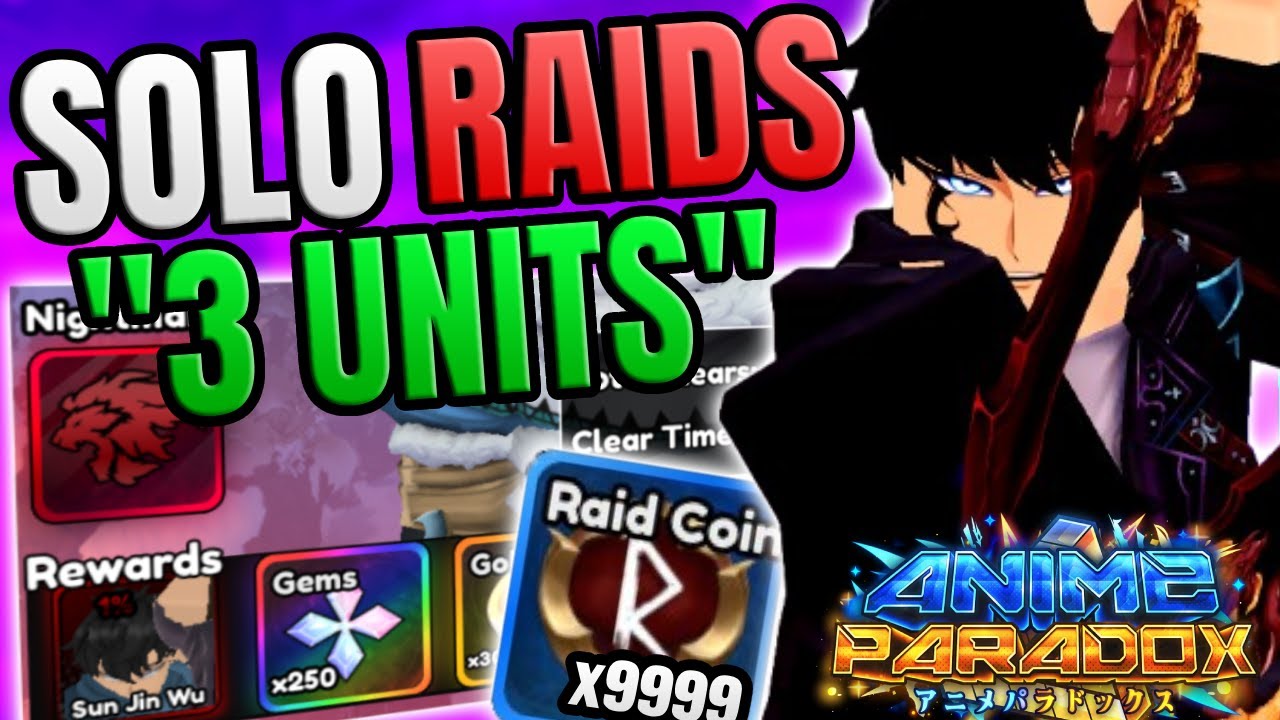 Как пройти рейд против SJW в одиночку всего с 3 юнитами в Anime Paradox! (ROBLOX)