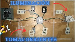 Instalación eléctrica en DOS CIRCUITOS INDEPENDIENTES (iluminación y tomacorrientes)