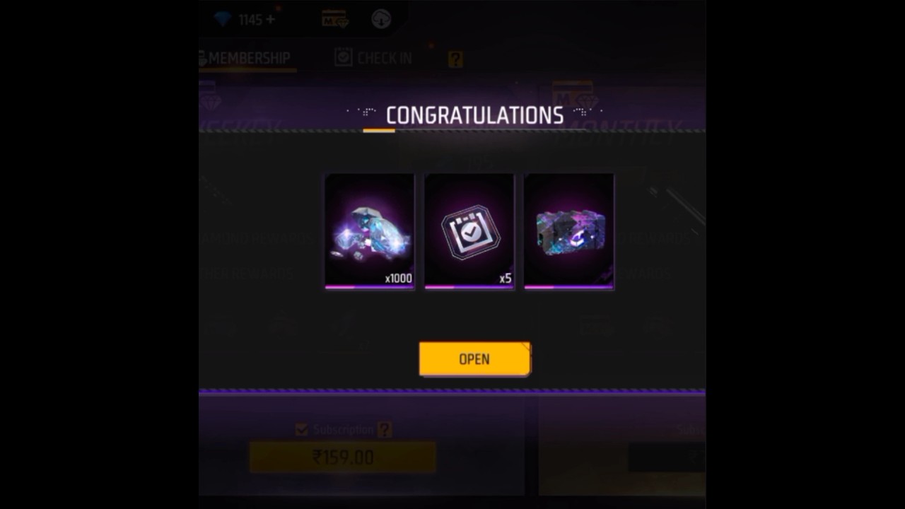 free fire monthly membership new update 😱😱 