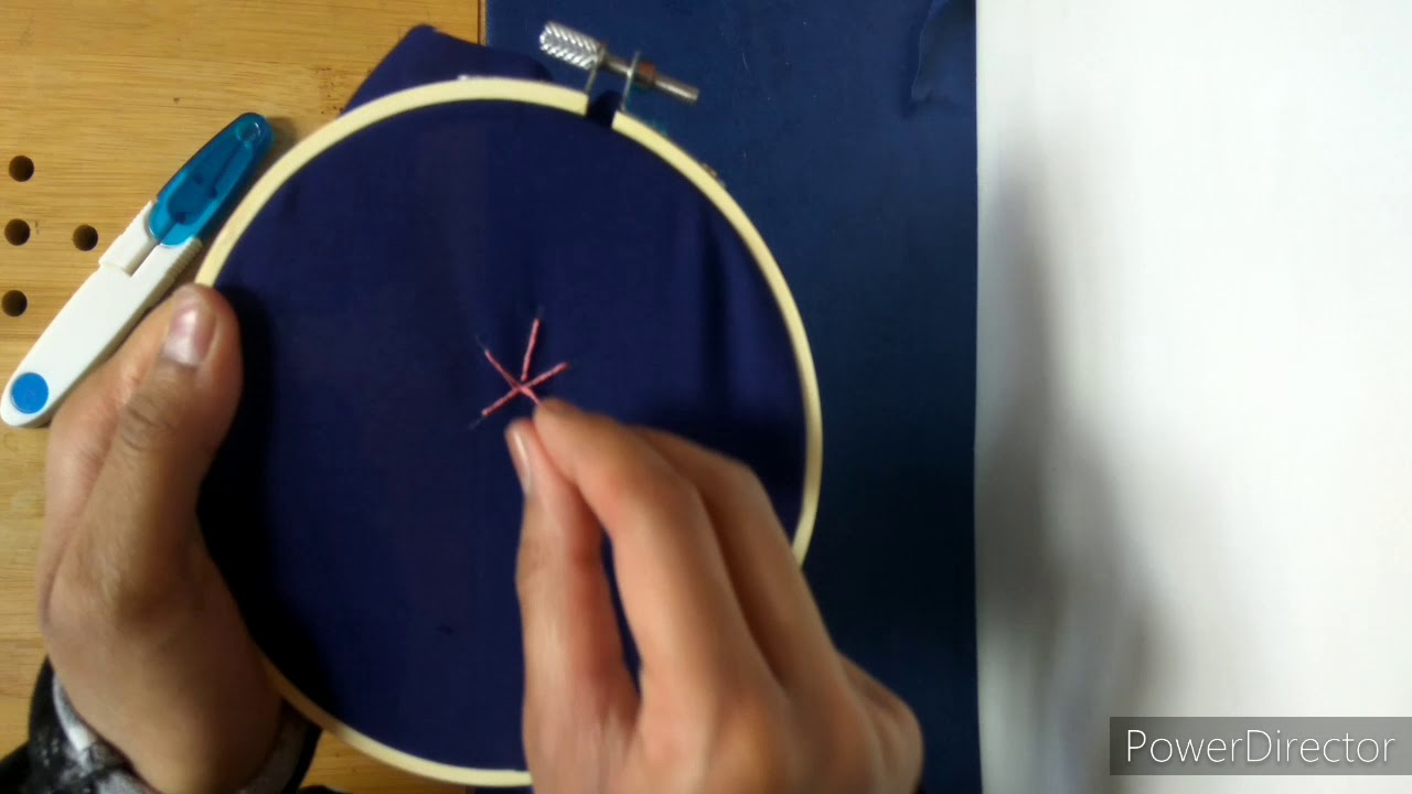 How to do a woven wheel stitch YouTube