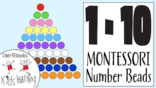 Simpleng Pag-aaral upang Makabilang sa 10 sa Montessori Number Beads |  Flashcards screenshot 5