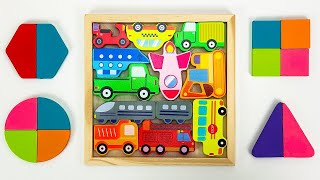 Best Learn Construction Vehicles Excavator, Cars,Bulldozer & Shapes | Preschool Toddler Learning Toy