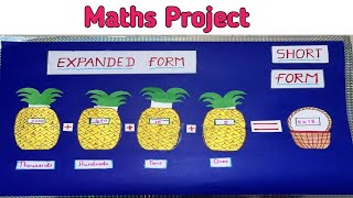 Maths Project on Expanded Form and Short Form Activity Working Model (4 Digit Number)💥