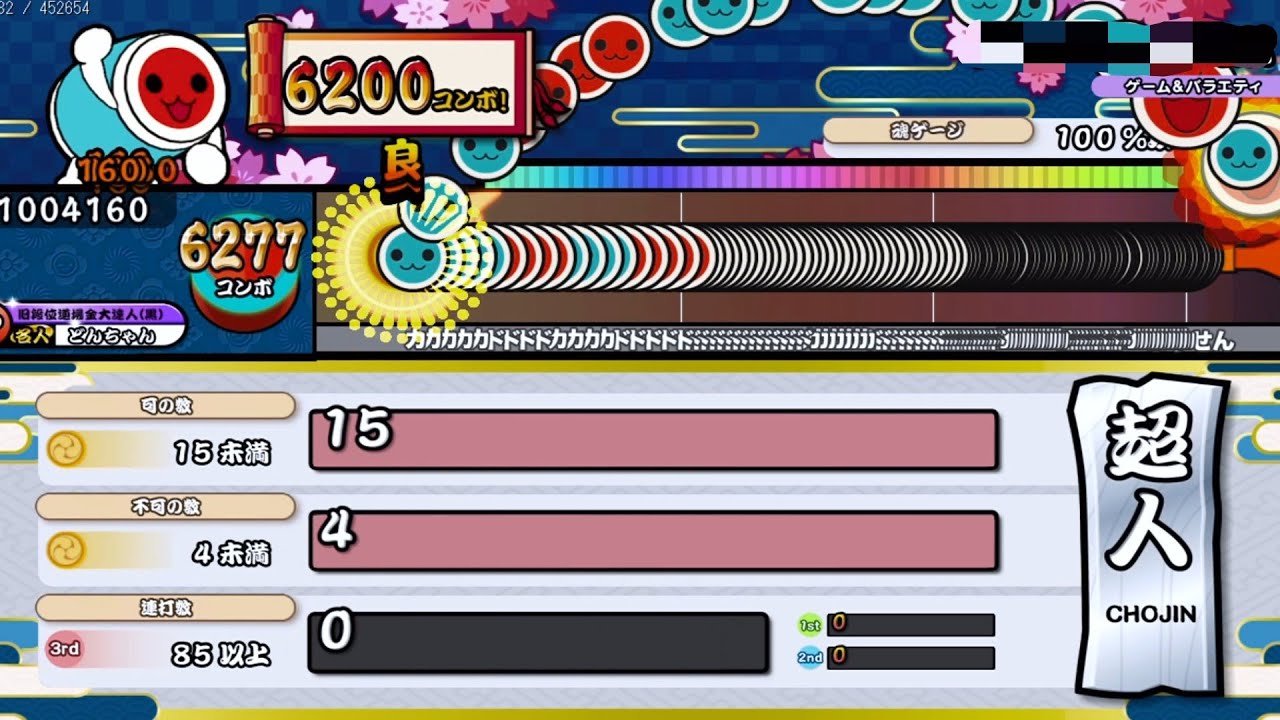 地力SSSSSSSSSS++++++++++実装！！！【真っ黒段位道場20021】「超人」【太鼓さん次郎/TJAPlayer3】