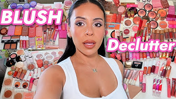 DECLUTTERING MY ENTIRE BLUSH COLLECTION 🎀 (extreme clean out)
