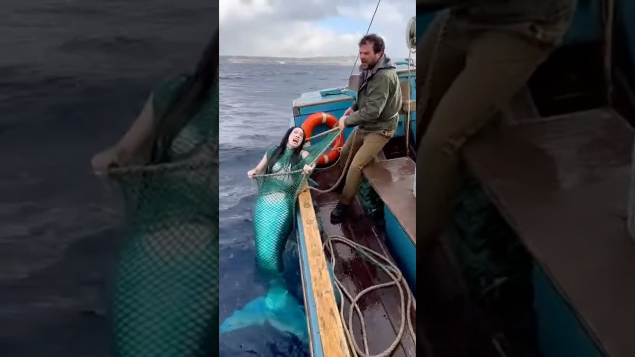 Fisherman Catches a Mermaid… And Can’t Let Her Go! 🧜‍♀️😱”