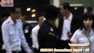 Fancam 20110404 Suvarnabhumi Airport   JJ JS YC back to Korea Bye Byeveritaserum77