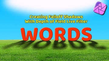 How To Use The Depth of Field Live Filter/Falloff Shadow - Affinity Photo Tutorial