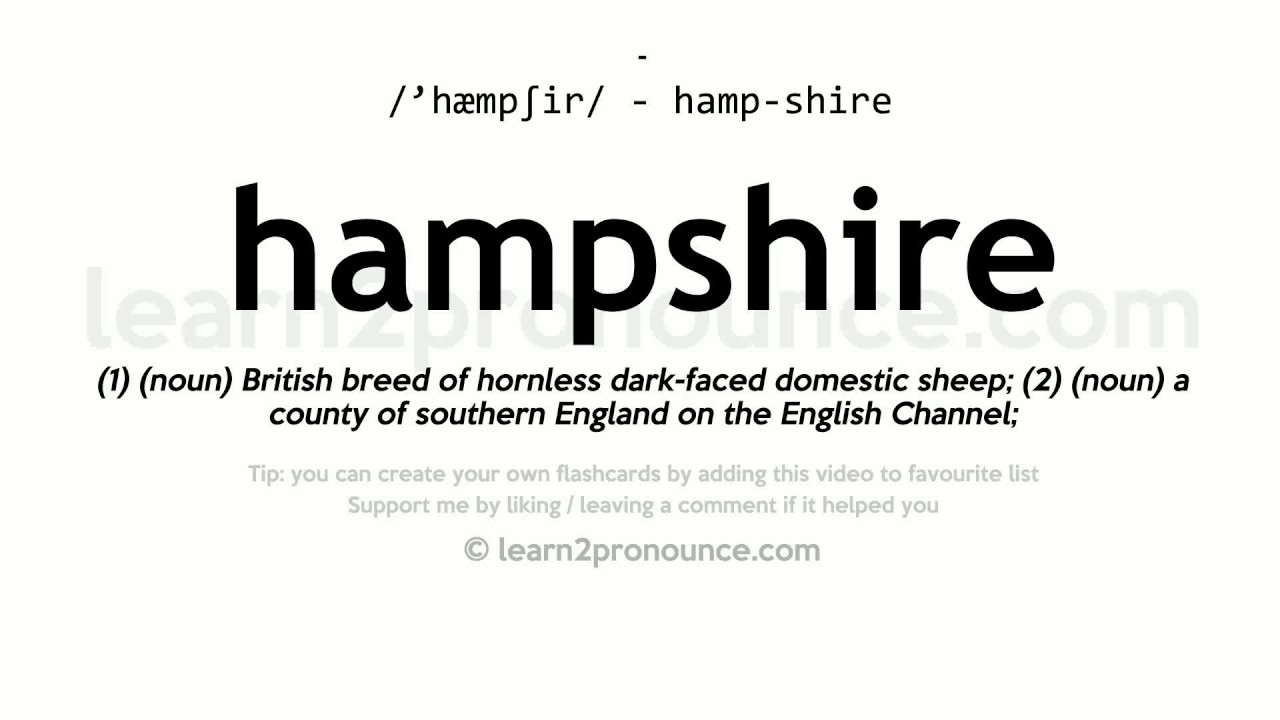 Pronunciation of Hampshire Definition of Hampshire YouTube