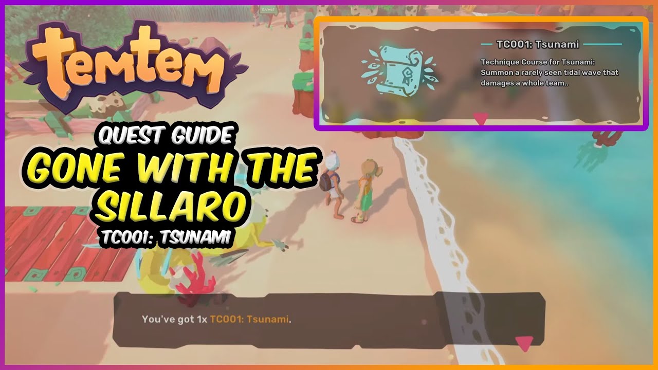 Gone with the Sillaro Quest Guide Temtem Quests (TC001 Tsunami) YouTube