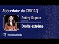 Audrey Gagnon (UOttawa) présente la Droite extrême | Abécédaire du CRIDAQ