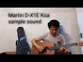 Martin D-X1E Koa sample sound (no talking)