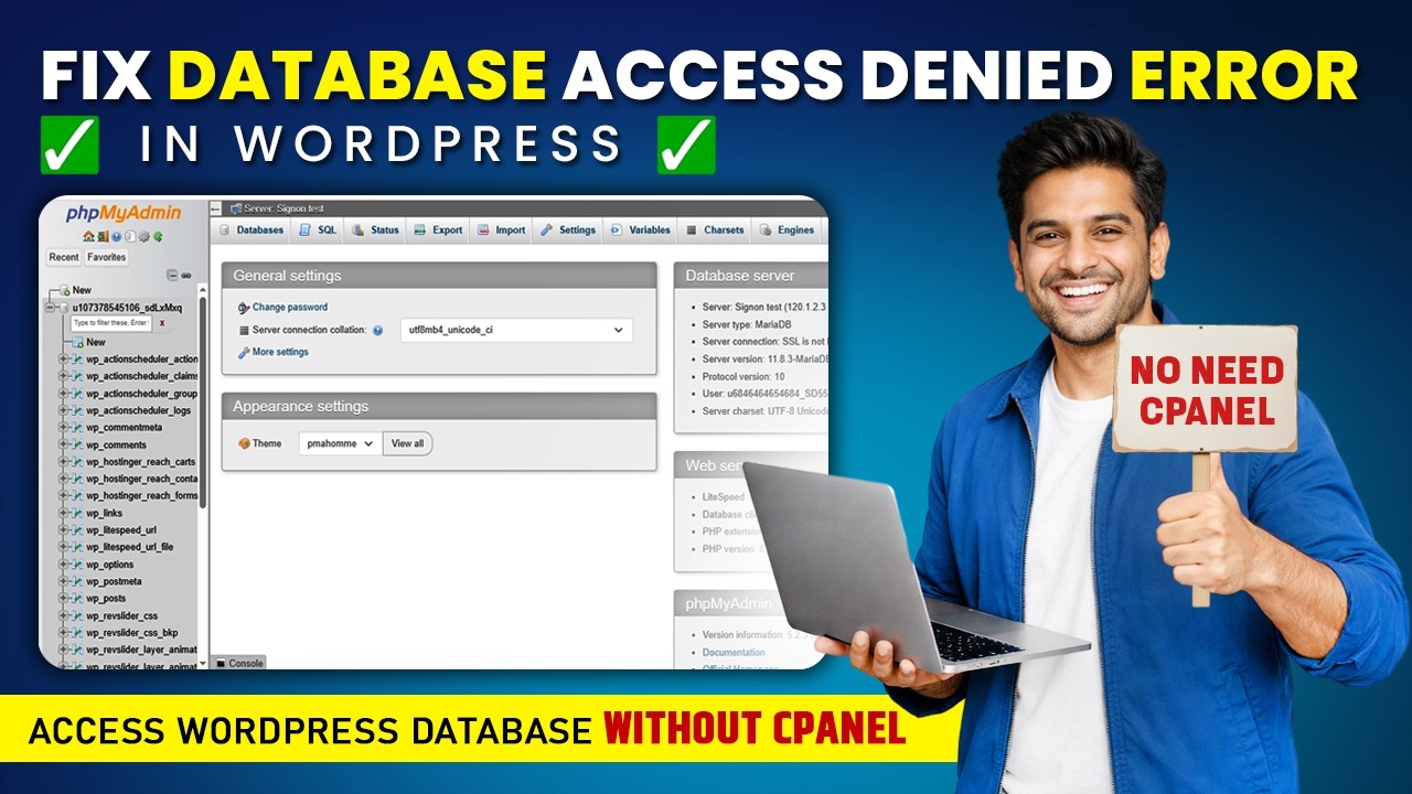 How to Fix WordPress Database Access Denied Error | Access WordPress ...