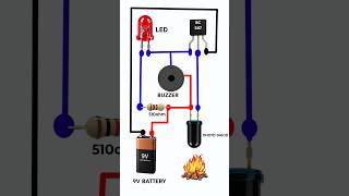 Fire Detection Circuit Using Photodiode & BC547Transistor #electronics #diy #ideax