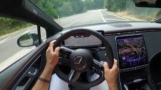 2023 Mercedes EQE POV Test Drive & Review | German Highway | 4K