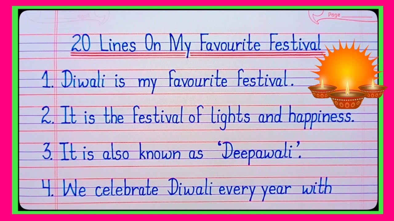 telugu essay about my favourite festival diwali