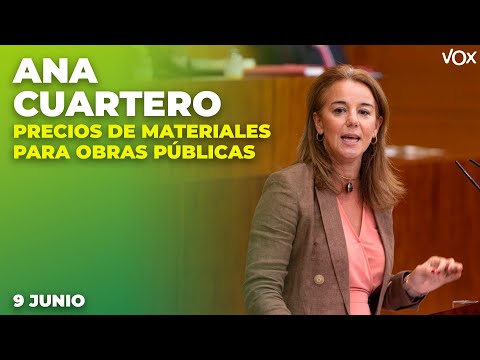 Intervención de ANA CUARTERO sobre PRECIOS DE MATERIALES PARA OBRAS PÚBLICAS