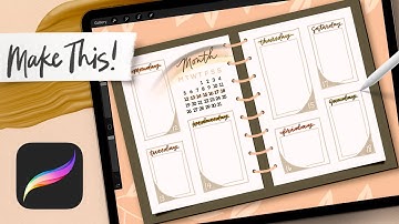 Weekly Planner Design in Procreate | ADVANCED PROCREATE TUTORIAL