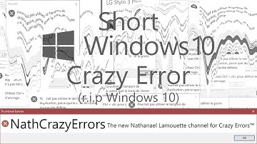 Windows 10 Short Crazy Error (R.I.P Windows 10)
