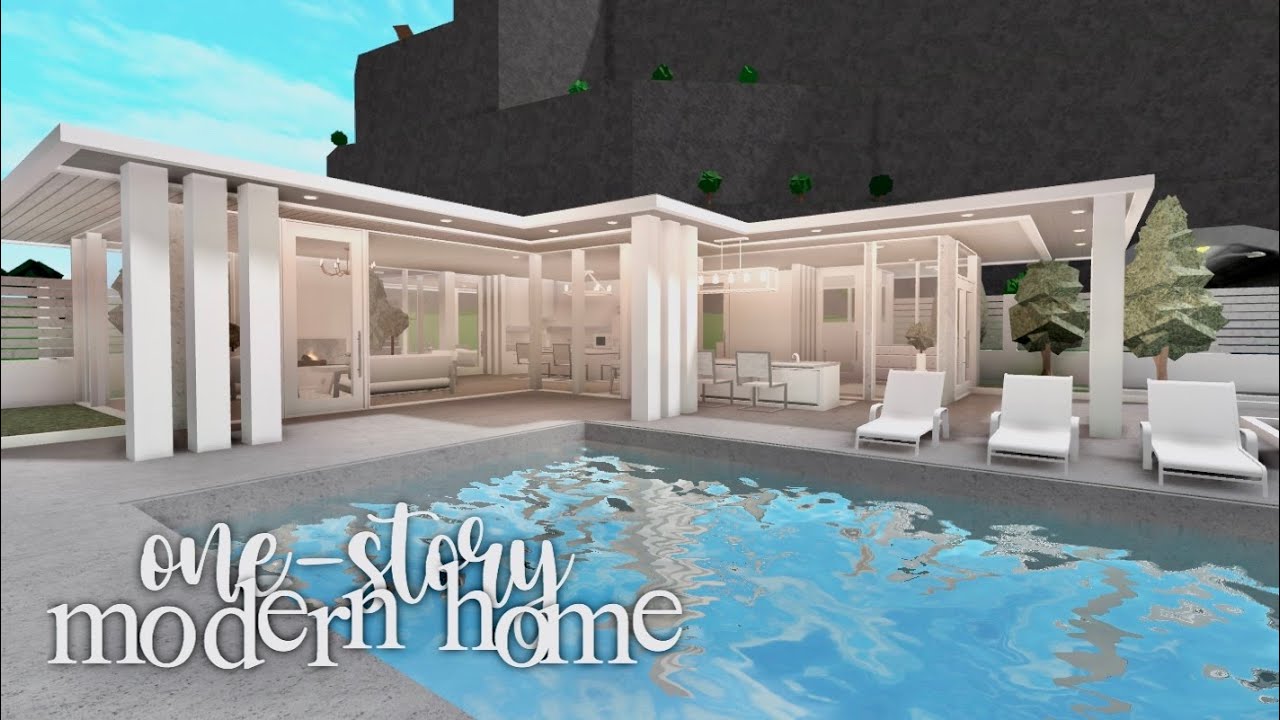 Bloxburg One Story Modern Home Youtube