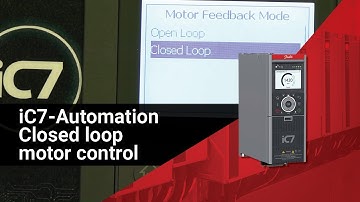 How to set closed loop motor control on the iC7-Automation