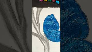 Blue Glitter Butterfly Drawing Magic
