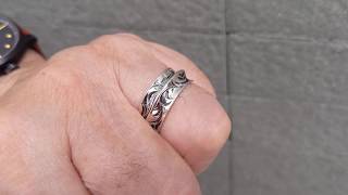 Sterling Silver Wave Band Ring