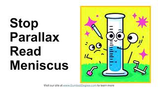 How do you avoid parallax when reading a meniscus?