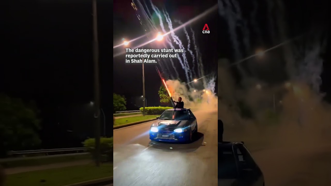 Arrests made in Malaysia over firework stunts on moving vehicles