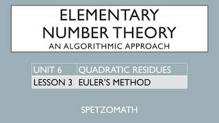 06-03: Euler's Method