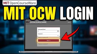 How to login to MIT OpenCourseWare - Quick Tutorial