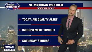 Air quality improves little by little; possible storms tonight and Saturday