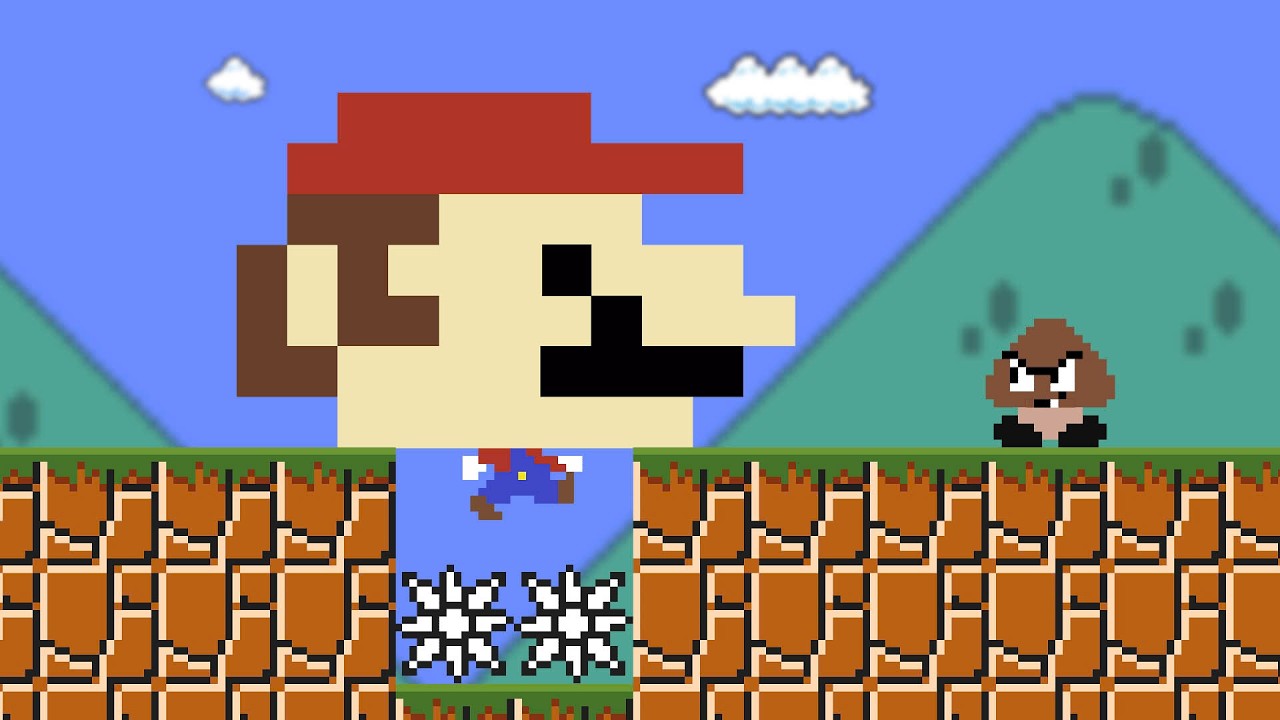 Every time Mario jumps, his head gets BIGGER!