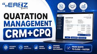Quatation Management CRM+CPQ #eazzquote  #crm  #cpq  #quotation  #salesautomation