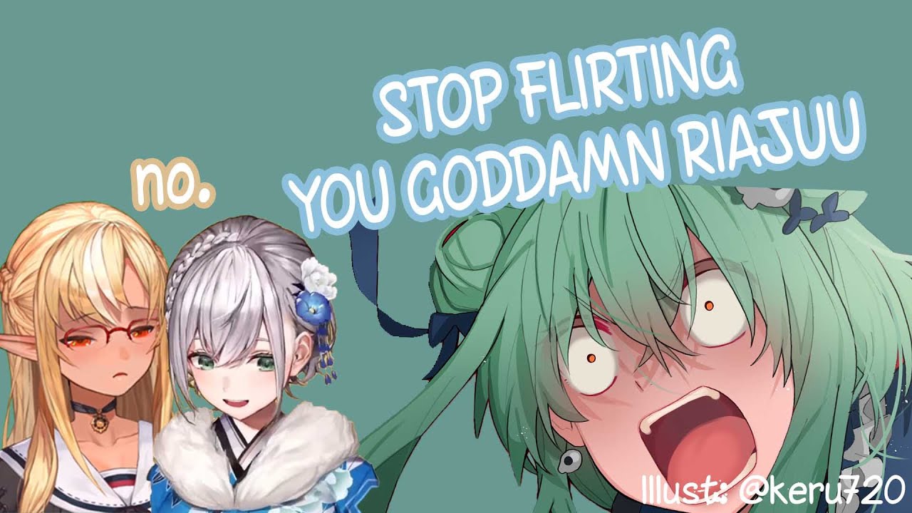 Shiranui Flare & Shirogane Noel gets even more lovey-dovey in front of Rushia