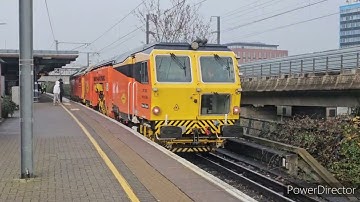 Class 57s on RHTT, GBRf 66 water train & Colas tamper at Ashford - 21/11/2023