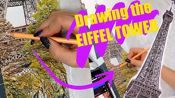 Eiffel Tower Colored Pencil Time-Lapse | Watch Me Draw! |