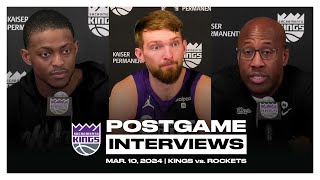 De’Aaron Fox, Domantas Sabonis & Coach Brown | Postgame Pressers 3.10.24