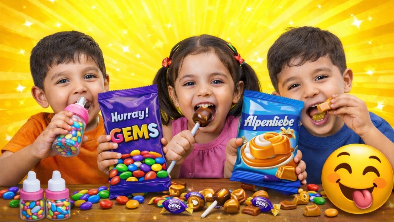 Wow Hurray Gems, Eclairs Pop, Alpenliebe 🍬 What fun to eat!😋