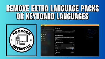 How to Remove Extra Language Packs or Keyboard Languages on Windows