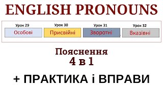 УРОК 33. ЗАЙМЕННИКИ В АНГЛІЙСЬКІЙ МОВІ ПРАКТИКА І ВПРАВИ