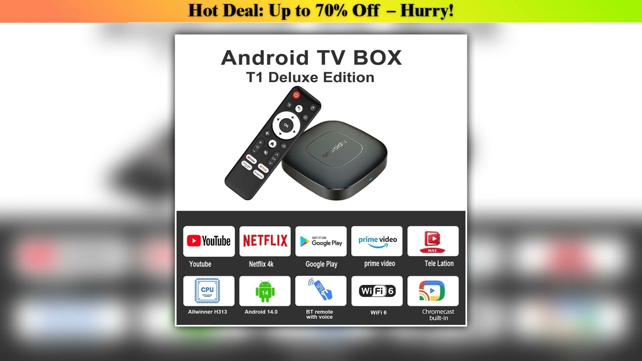 Editor’s Choice Global Version Mortal T1 Smart Streaming Media Player TV Box AllwinnerH313 Android1