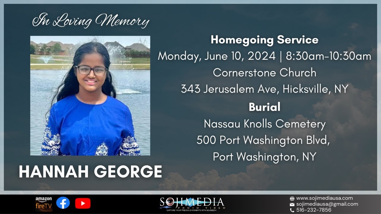 IN LOVING MEMORY OF HANNAH GEORGE