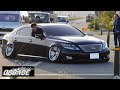 【06BASE 2024④】ド車高短VIP、セダン特集　艶々の高級車が地を這う姿は圧巻‼️低めの段差にも関わらずチョイ亀ホイールスピン‼️