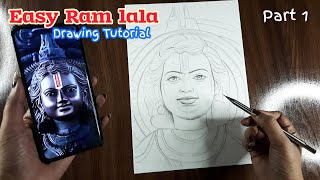 Ayodhya Ram lala Drawing Tutorial, Outline tutorial PART 1, Ram lala ki murti Ayodhya