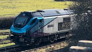 TransPennine class 68 Nova set goes to storage at longmarston dragged by 37884 but has failed return