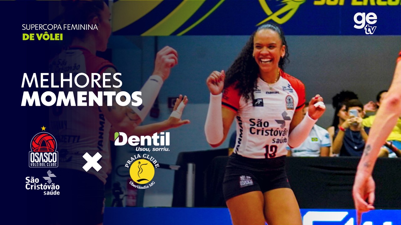 OSASCO 3 X 0 PRAIA | MELHORES MOMENTOS | SUPERCOPA FEMININA DE VÔLEI | ge tv